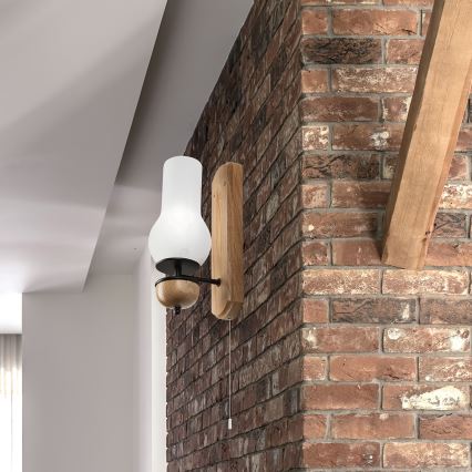 Brilagi - LED Wandleuchte COTTAGE 1xE14/40W/230V Eiche/weiß