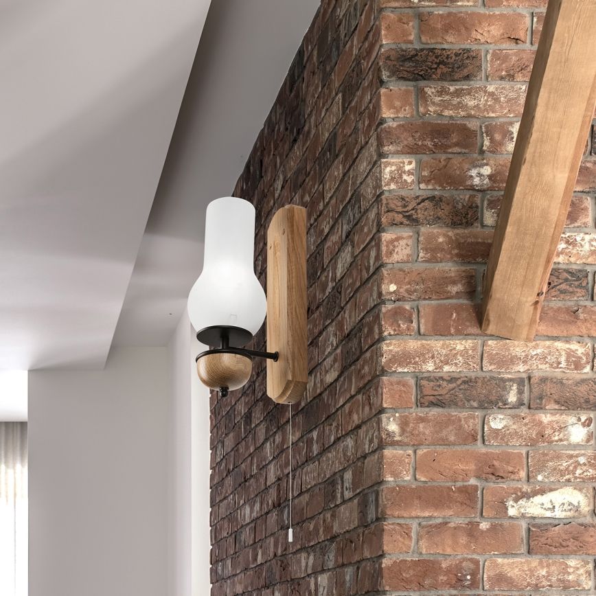 Brilagi - LED Wandleuchte COTTAGE 1xE14/40W/230V Eiche/weiß