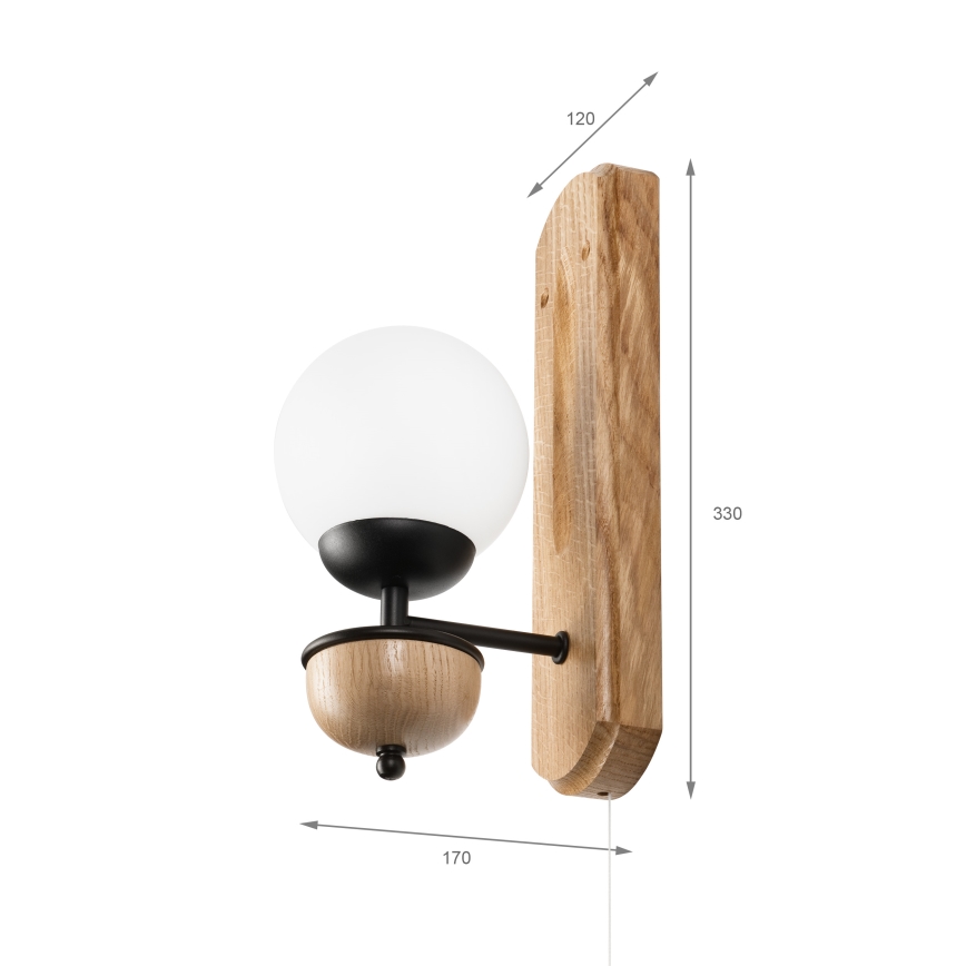 Brilagi - LED Wandleuchte COTTAGE 1xG9/40W/230V Eiche/weiß