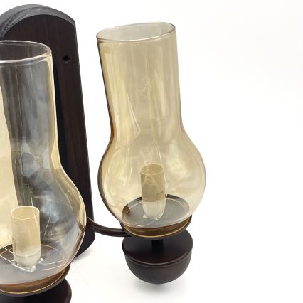 Brilagi - LED Wandleuchte COTTAGE 2xE14/40W/230V Buche/braun