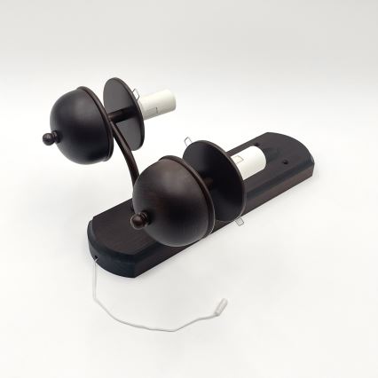 Brilagi - LED Wandleuchte COTTAGE 2xE14/40W/230V Buche/braun