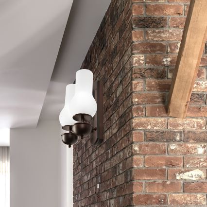 Brilagi - LED Wandleuchte COTTAGE 2xE14/40W/230V Buche/weiß