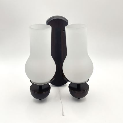 Brilagi - LED Wandleuchte COTTAGE 2xE14/40W/230V Buche/weiß