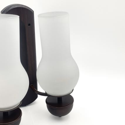 Brilagi - LED Wandleuchte COTTAGE 2xE14/40W/230V Buche/weiß