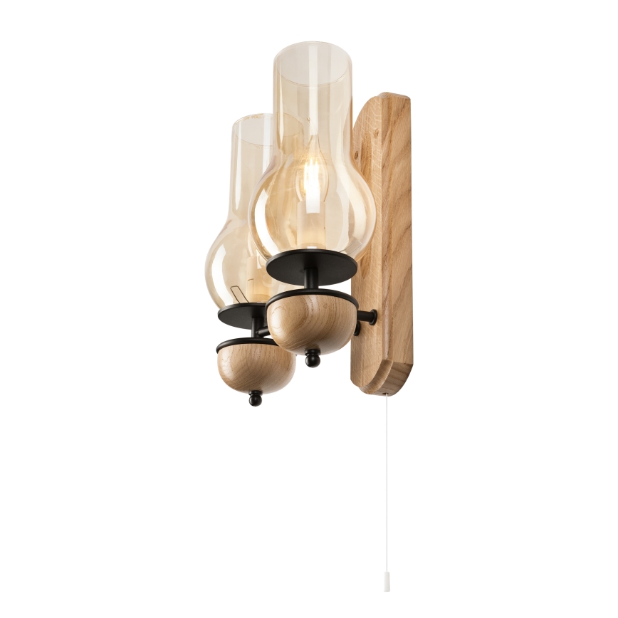 Brilagi - LED Wandleuchte COTTAGE 2xE14/40W/230V Eiche/braun