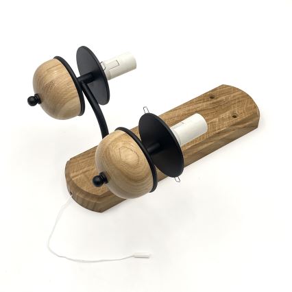 Brilagi - LED Wandleuchte COTTAGE 2xE14/40W/230V Eiche/braun