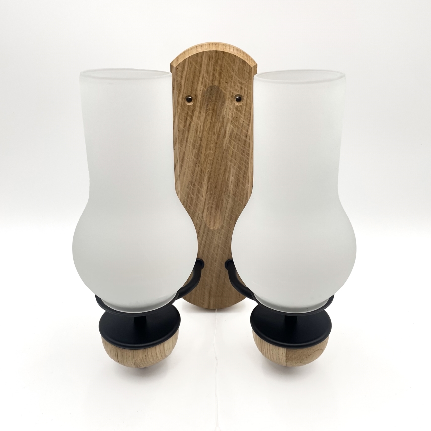 Brilagi - LED Wandleuchte COTTAGE 2xE14/40W/230V Eiche/weiß