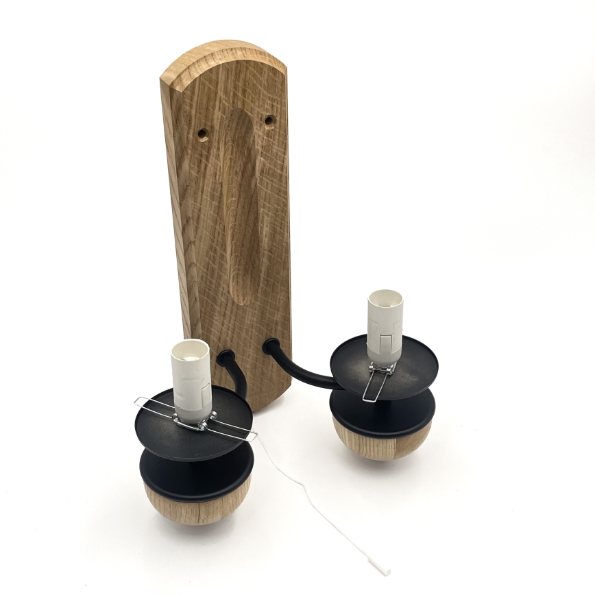 Brilagi - LED Wandleuchte COTTAGE 2xE14/40W/230V Eiche/weiß