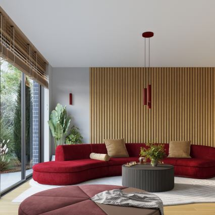 Brilagi - LED-Wandleuchte CRESTO 1x GU10/10W/230V 10 cm burgunderrot