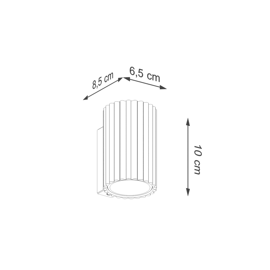Brilagi - LED-Wandleuchte CRESTO 1x GU10/10W/230V, 10 cm, goldfarben