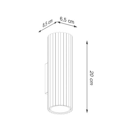 BRILAGI - LED-Wandleuchte CRESTO 2xGU10/10W/230V 20 cm orange