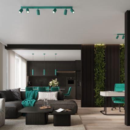 Brilagi - LED-Wandleuchte CRESTO 2xGU10/10W/230V 20 cm türkis