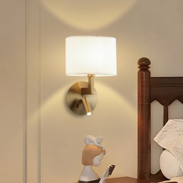 Brilagi - LED-Wandleuchte DAYA 1xE14/40W/230V + LED/3W cremefarben/golden