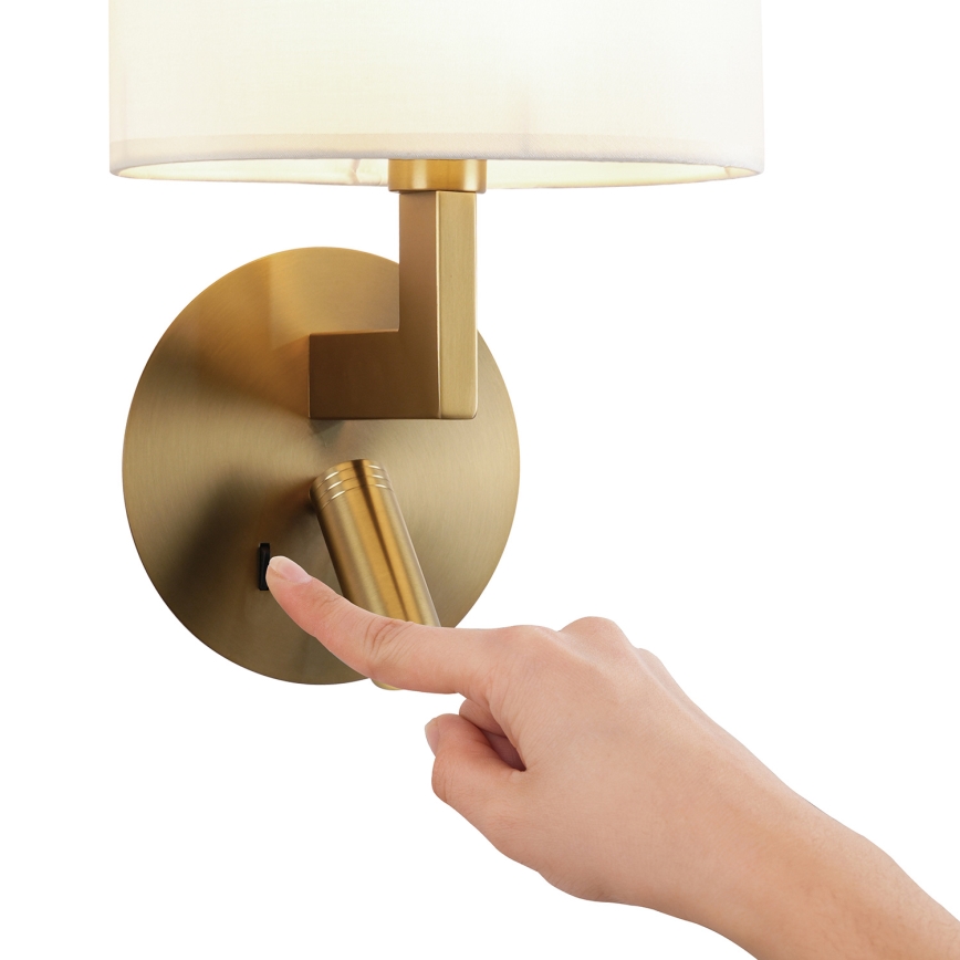 Brilagi - LED-Wandleuchte DAYA 1xE14/40W/230V + LED/3W cremefarben/golden