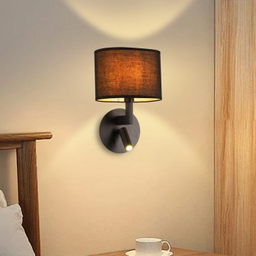 Brilagi - LED Wandleuchte DAYA 1xE14/40W/230V + LED/3W schwarz