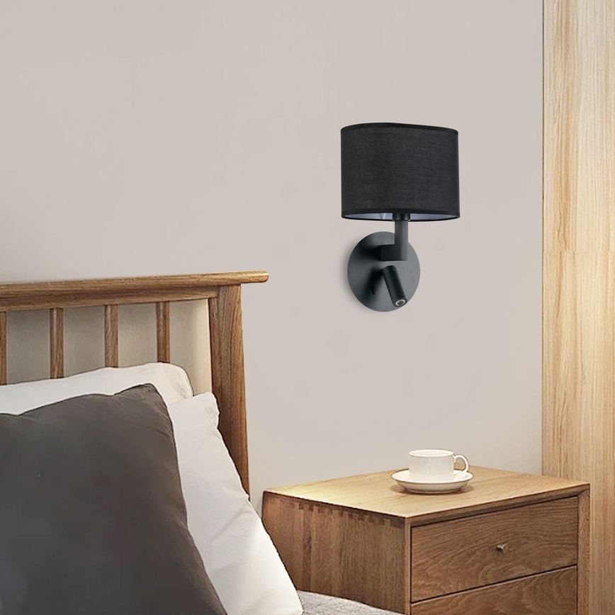 Brilagi - LED Wandleuchte DAYA 1xE14/40W/230V + LED/3W schwarz