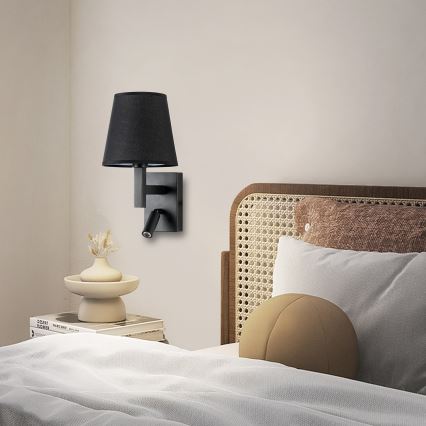 Brilagi - LED-Wandleuchte DEYA 1xE14/40W/230V + LED/3W schwarz