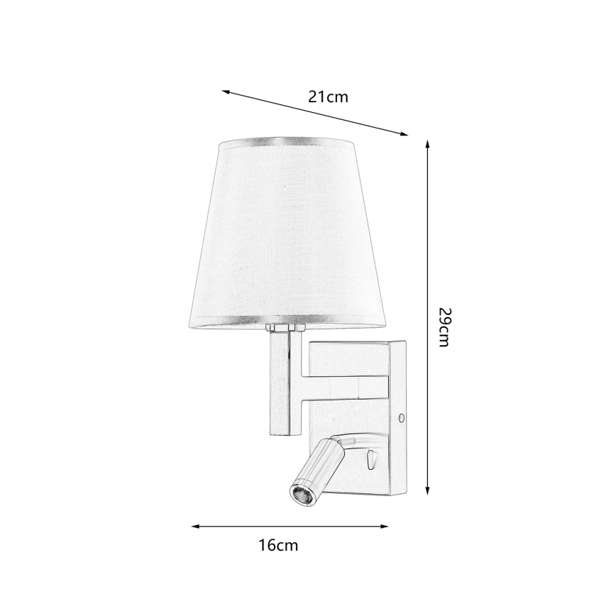 Brilagi - LED-Wandleuchte DEYA 1xE14/40W/230V + LED/3W schwarz