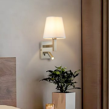 Brilagi - LED-Wandleuchte DEYA 1xE14/40W/230V + LED/3W weiß/matt Chrom