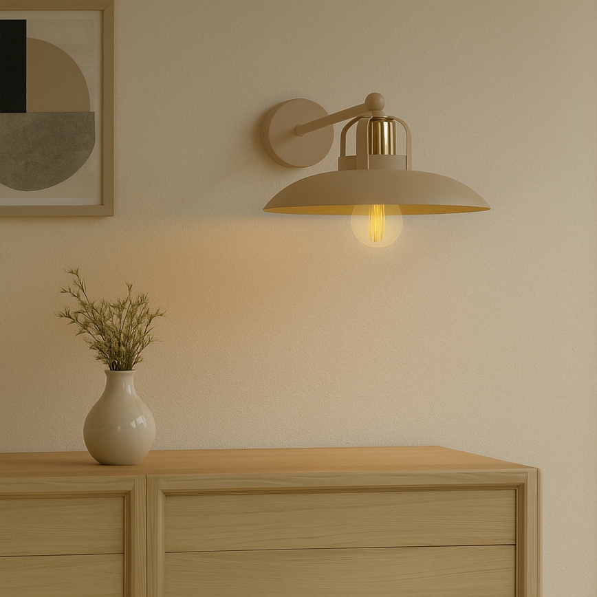 Brilagi - LED Wandleuchte FLAMENGO 1xE27/60W/230V beige