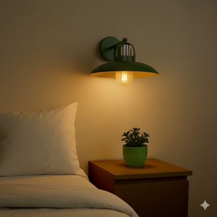 Brilagi - LED Wandleuchte FLAMENGO 1xE27/60W/230V grün