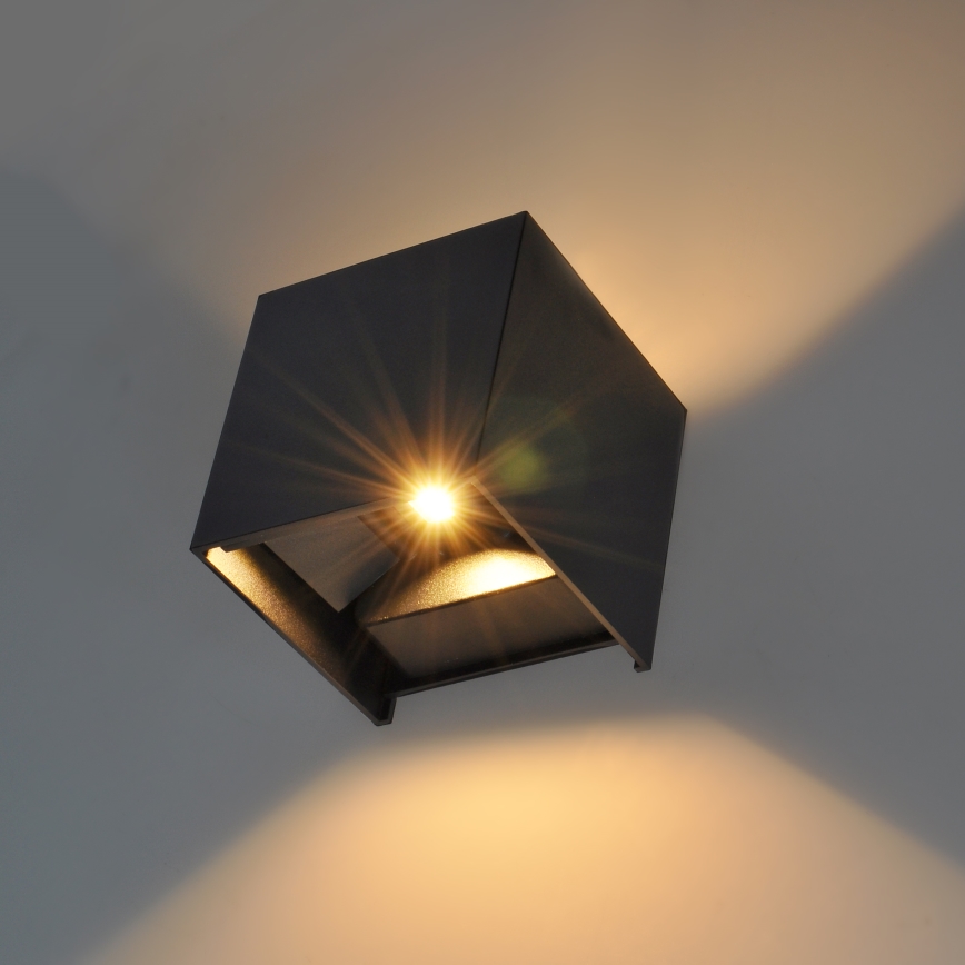 Brilagi - LED-Wandleuchte für Außenbereiche CUBE LED/6W/230V IP54