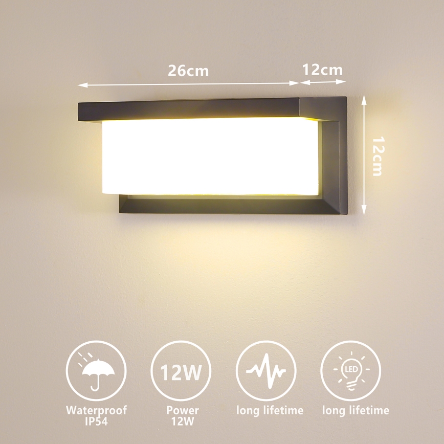 Brilagi - LED-Wandleuchte für den Außenbereich BRICKY LED/12W/230V anthrazit IP54