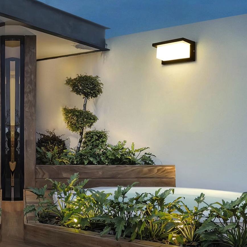 Brilagi - LED-Wandleuchte für den Außenbereich BRICKY LED/12W/230V schwarz IP54
