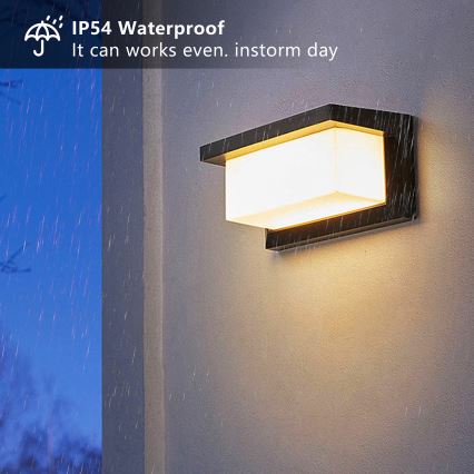 Brilagi - LED-Wandleuchte für den Außenbereich BRICKY LED/12W/230V schwarz IP54
