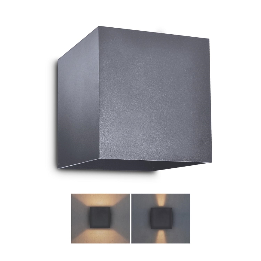 Brilagi - LED-Wandleuchte für den Außenbereich CUBE LED/6W/230V anthrazit IP54
