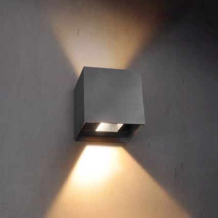 Brilagi - LED-Wandleuchte für den Außenbereich CUBE LED/6W/230V anthrazit IP54
