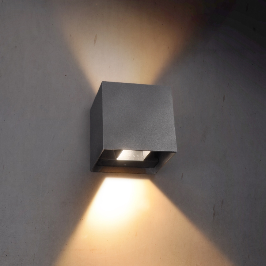 Brilagi - LED-Wandleuchte für den Außenbereich CUBE LED/6W/230V anthrazit IP54