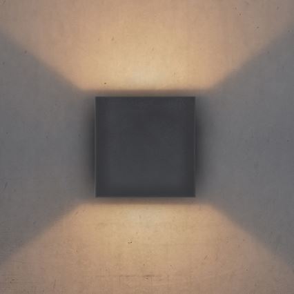 Brilagi - LED-Wandleuchte für den Außenbereich CUBE LED/6W/230V anthrazit IP54