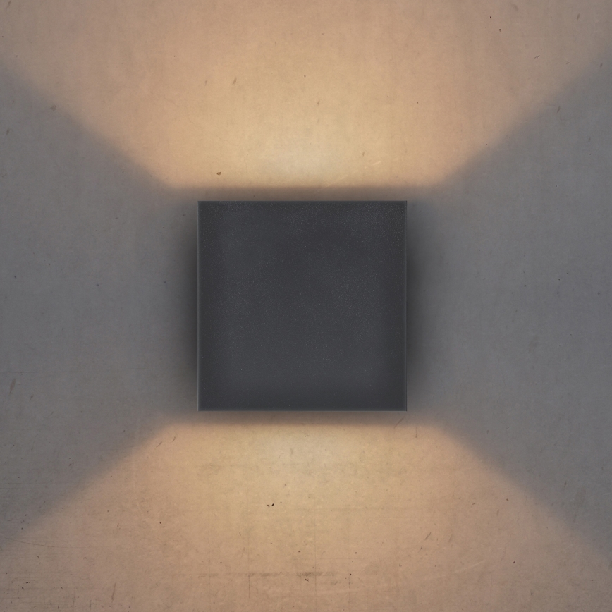 Brilagi - LED-Wandleuchte für den Außenbereich CUBE LED/6W/230V anthrazit IP54