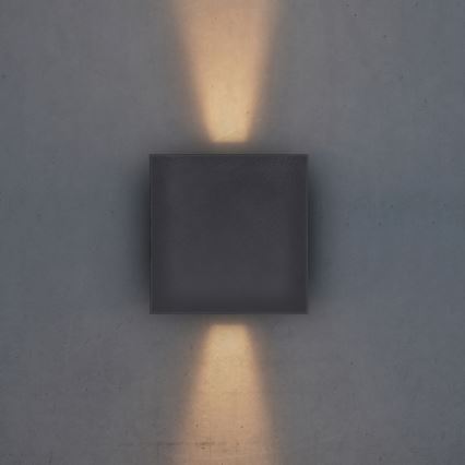 Brilagi - LED-Wandleuchte für den Außenbereich CUBE LED/6W/230V anthrazit IP54