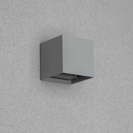 Brilagi - LED-Wandleuchte für den Außenbereich CUBE LED/6W/230V grau IP54