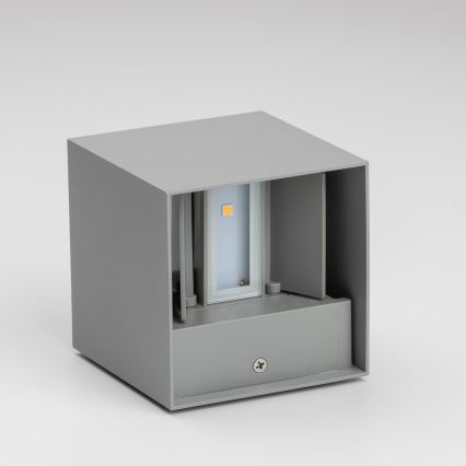 Brilagi - LED-Wandleuchte für den Außenbereich CUBE LED/6W/230V grau IP54