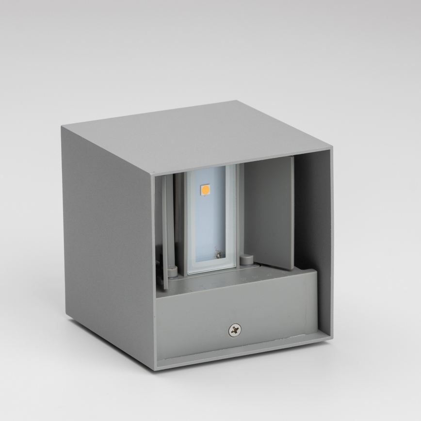 Brilagi - LED-Wandleuchte für den Außenbereich CUBE LED/6W/230V grau IP54