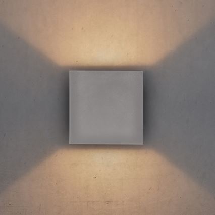 Brilagi - LED-Wandleuchte für den Außenbereich CUBE LED/6W/230V grau IP54