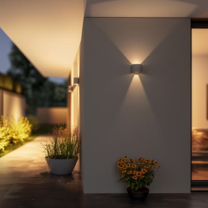 Brilagi - LED-Wandleuchte für den Außenbereich RONDO LED/6W/230V grau IP54