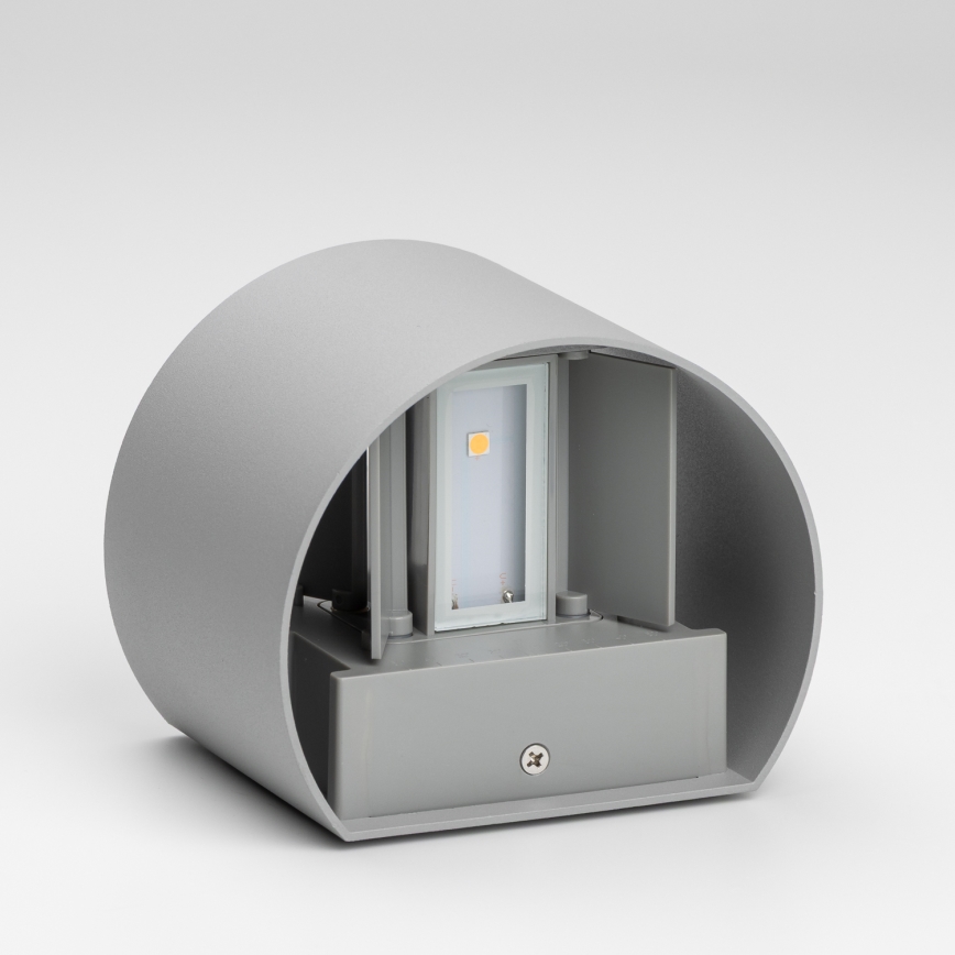 Brilagi - LED-Wandleuchte für den Außenbereich RONDO LED/6W/230V grau IP54