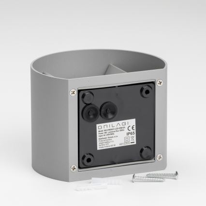 Brilagi - LED-Wandleuchte für den Außenbereich RONDO LED/6W/230V grau IP54