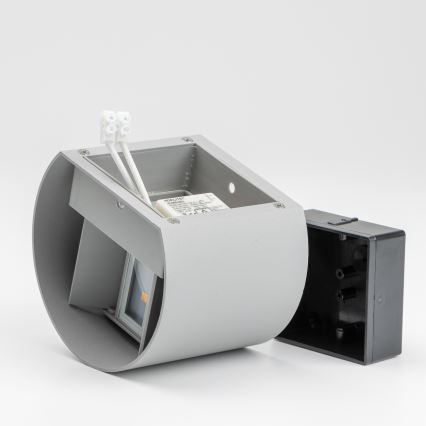 Brilagi - LED-Wandleuchte für den Außenbereich RONDO LED/6W/230V grau IP54