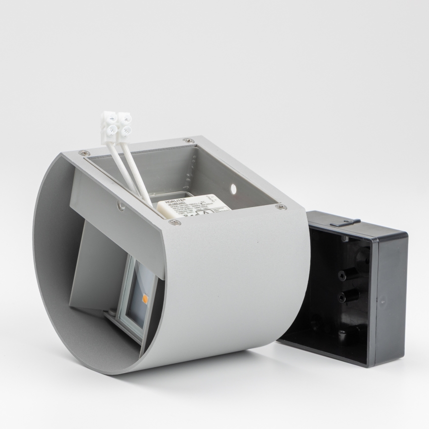 Brilagi - LED-Wandleuchte für den Außenbereich RONDO LED/6W/230V grau IP54