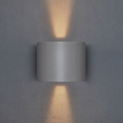 Brilagi - LED-Wandleuchte für den Außenbereich RONDO LED/6W/230V grau IP54