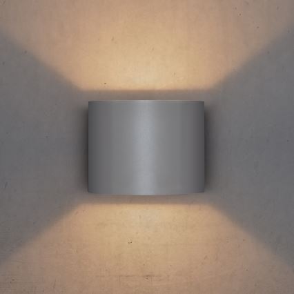 Brilagi - LED-Wandleuchte für den Außenbereich RONDO LED/6W/230V grau IP54