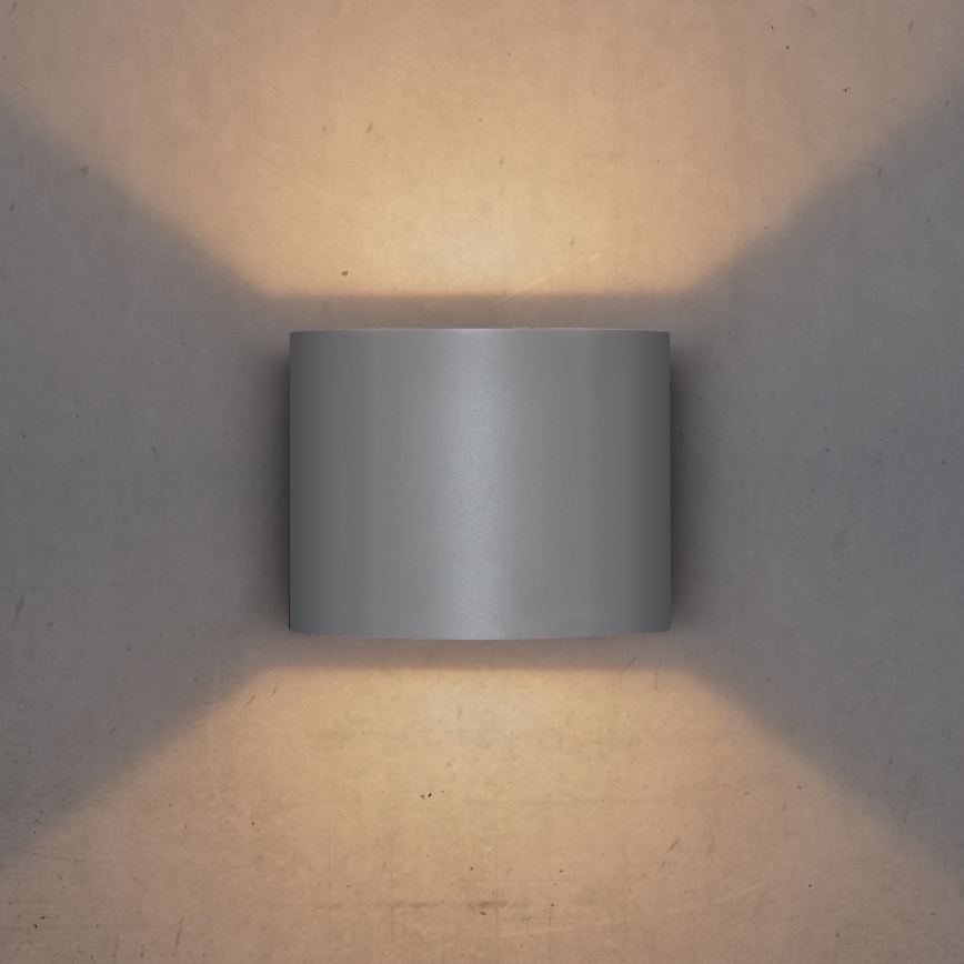 Brilagi - LED-Wandleuchte für den Außenbereich RONDO LED/6W/230V grau IP54
