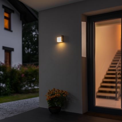 Brilagi - LED-Wandleuchte für den Außenbereich TERNI LED/12W/230V grau IP44