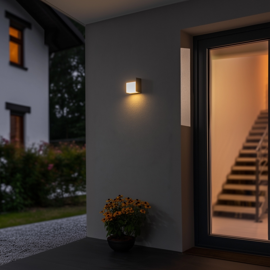 Brilagi - LED-Wandleuchte für den Außenbereich TERNI LED/12W/230V grau IP44