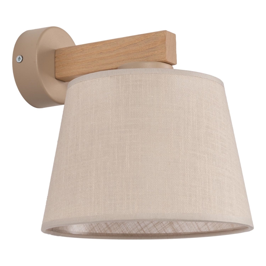 BRILAGI - LED-Wandleuchte LATTE SABIA 1xE27/15W/230V Kiefer/Beige